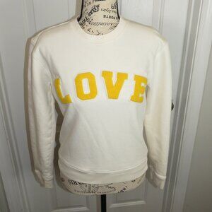 Tory Sport Tory Burch French Terr Crew Neck "Love" Sweatshirt Womens Size XS
